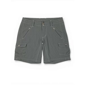 Kuhl Women's Hiking Cargo Shorts Size 2 Grey Nylon Stretch 7.5" Inseam UPF 50+